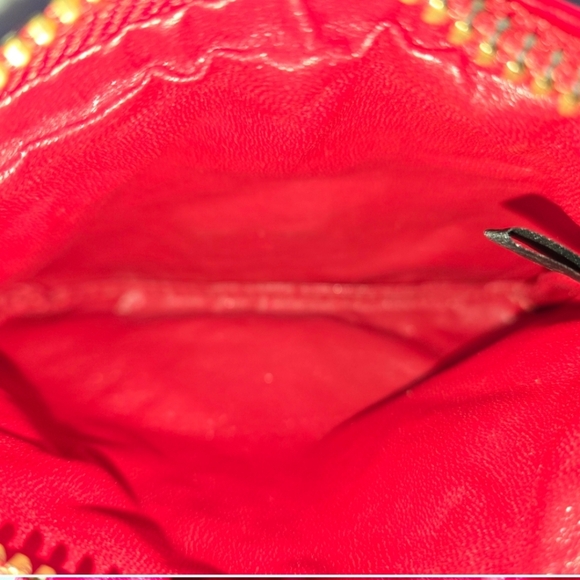 Dooney & Bourke Red Patent Leather Coin Purse with Gold Accents - Picture 11 of 11